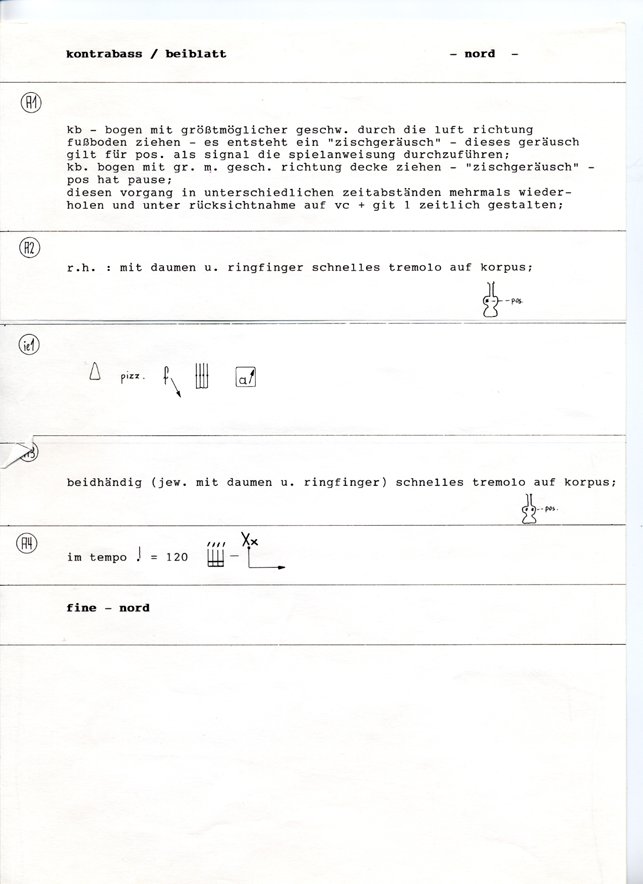 nord - supplementary sheets 